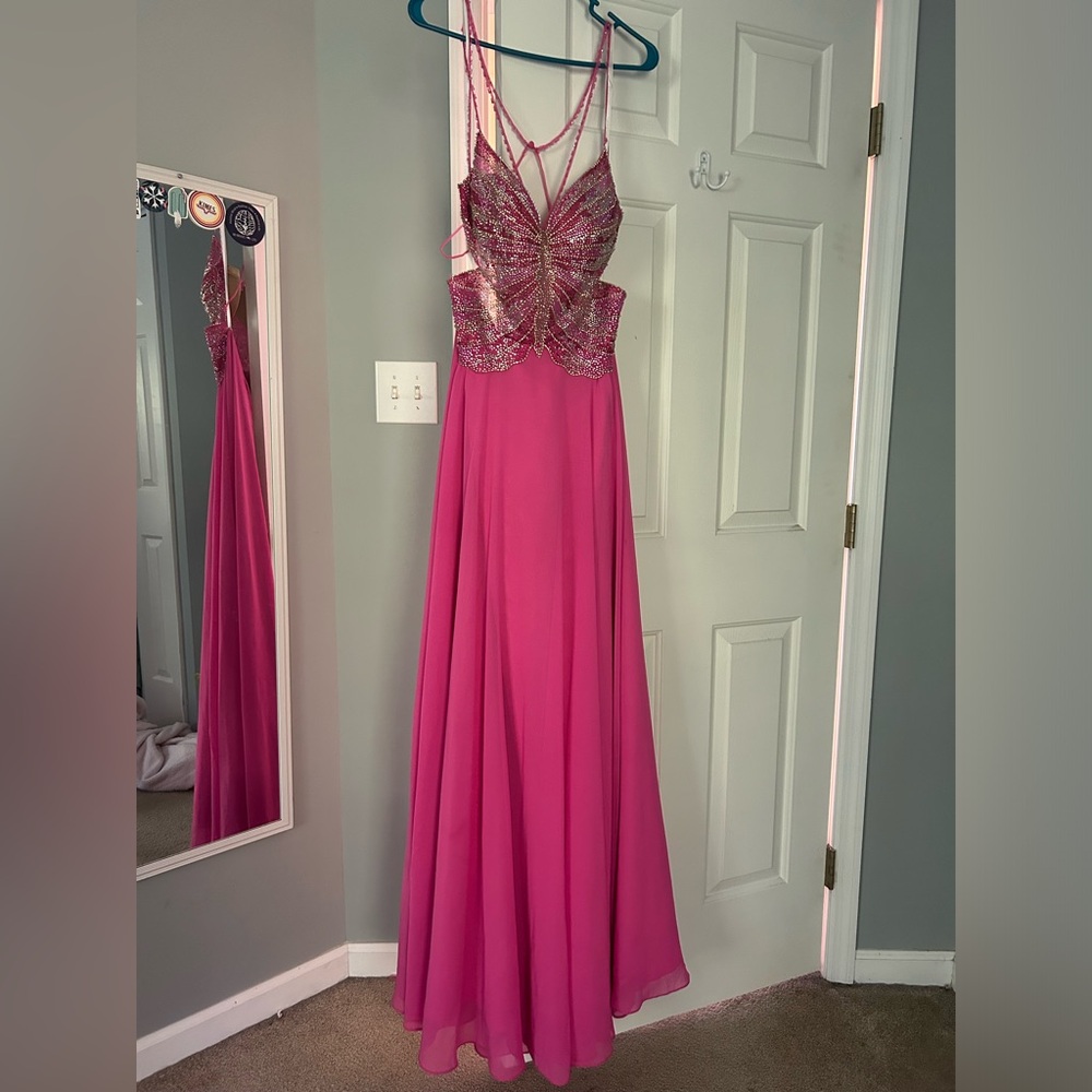 Jovani 000297 Beaded Butterfly Dress - Picture 2 of 12